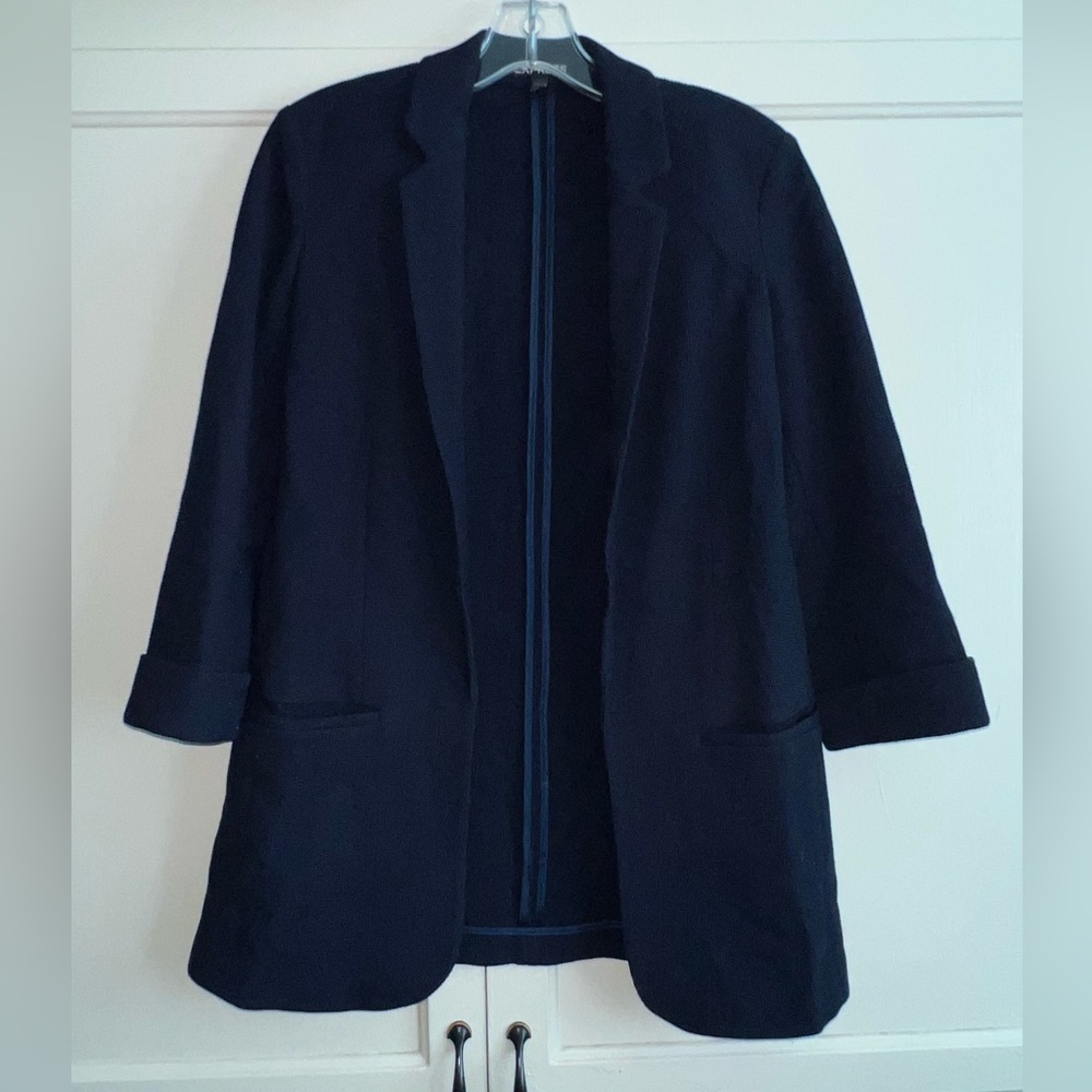 Express Navy Blue Mid Sleeve Blazer